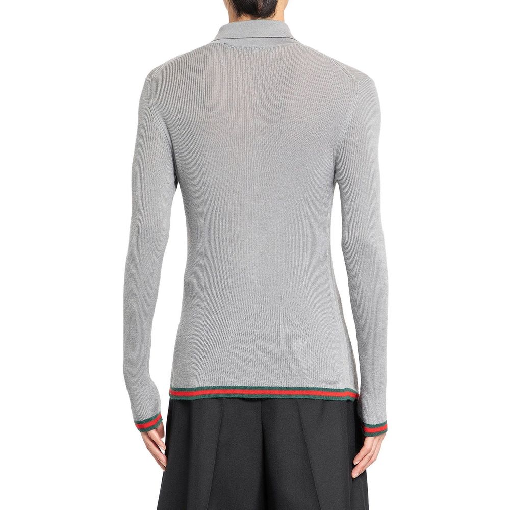 Gucci Pullover aus Kaschmir und Seide mit Rippenstrick