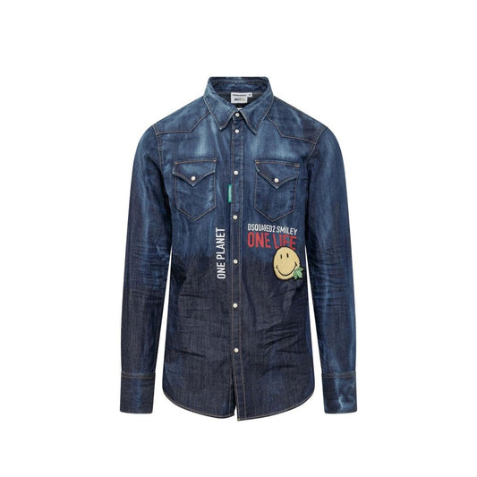 Dsquared² Blaues Jeanshemd