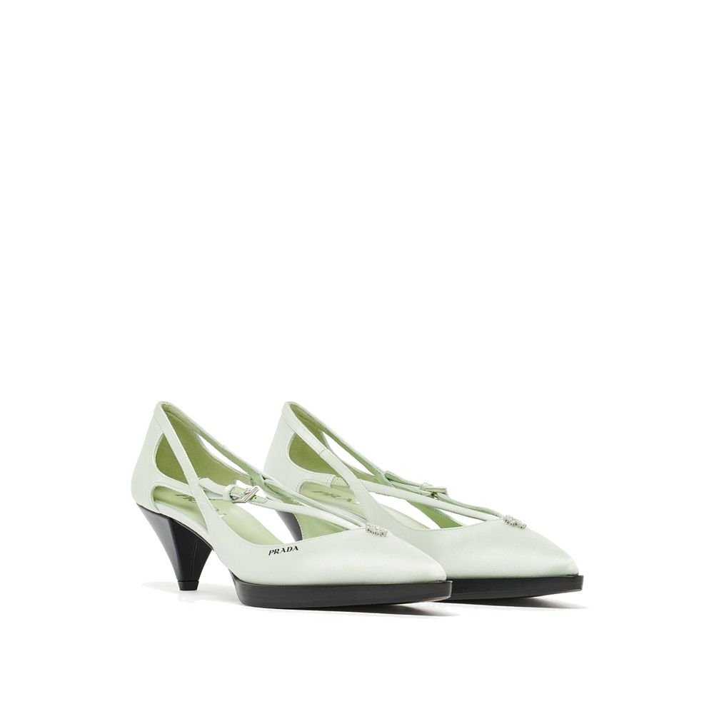 Prada Ausgeschnittene Satin-Pumps