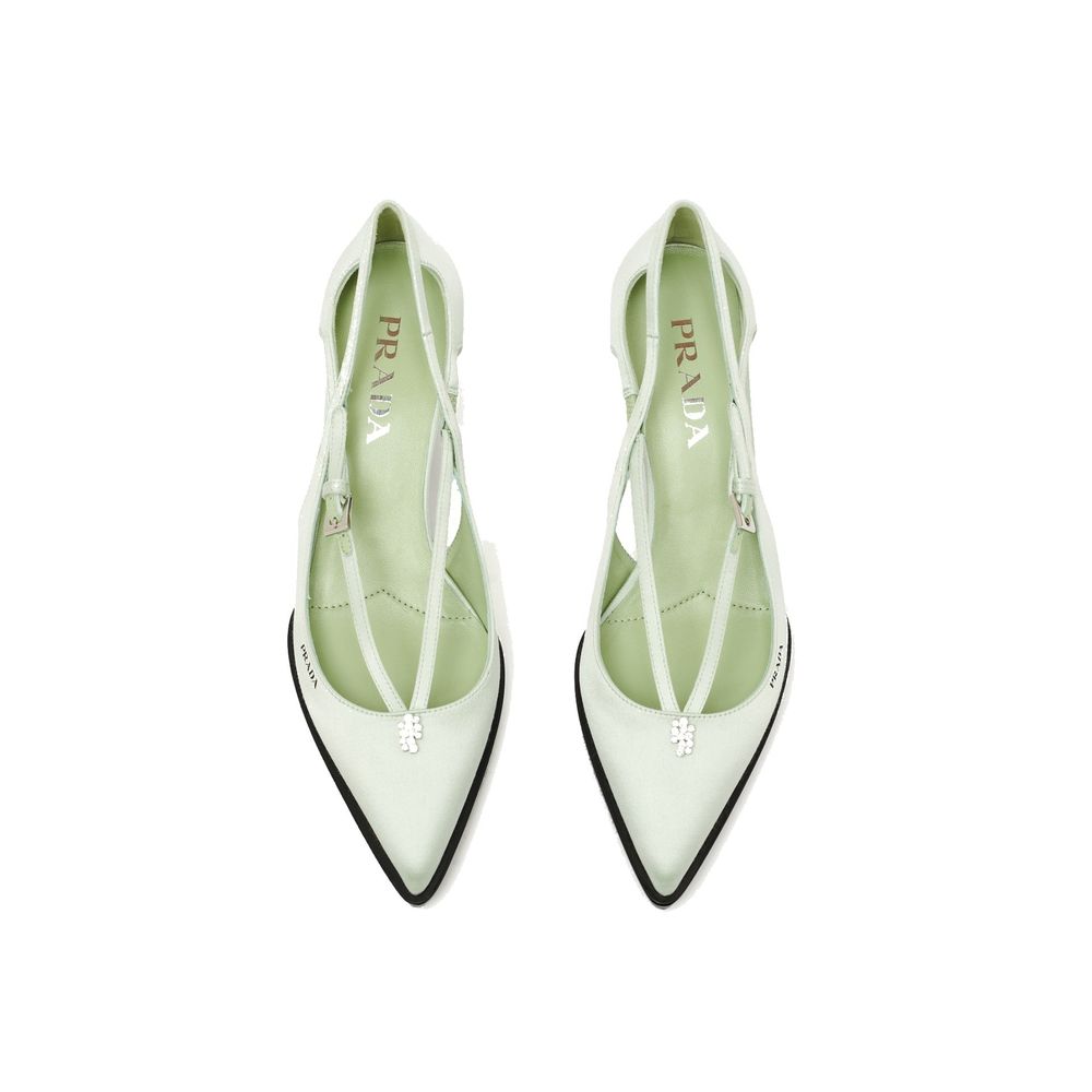 Prada Ausgeschnittene Satin-Pumps
