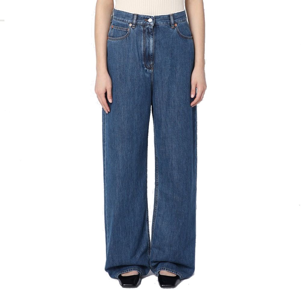 Valentino Weit geschnittene Denim-Jeans