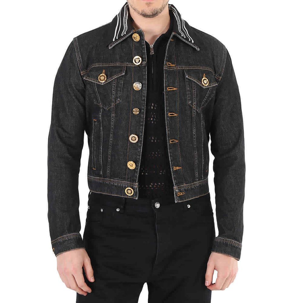 Versace Denim-Jacke mit Medusa-Motiv