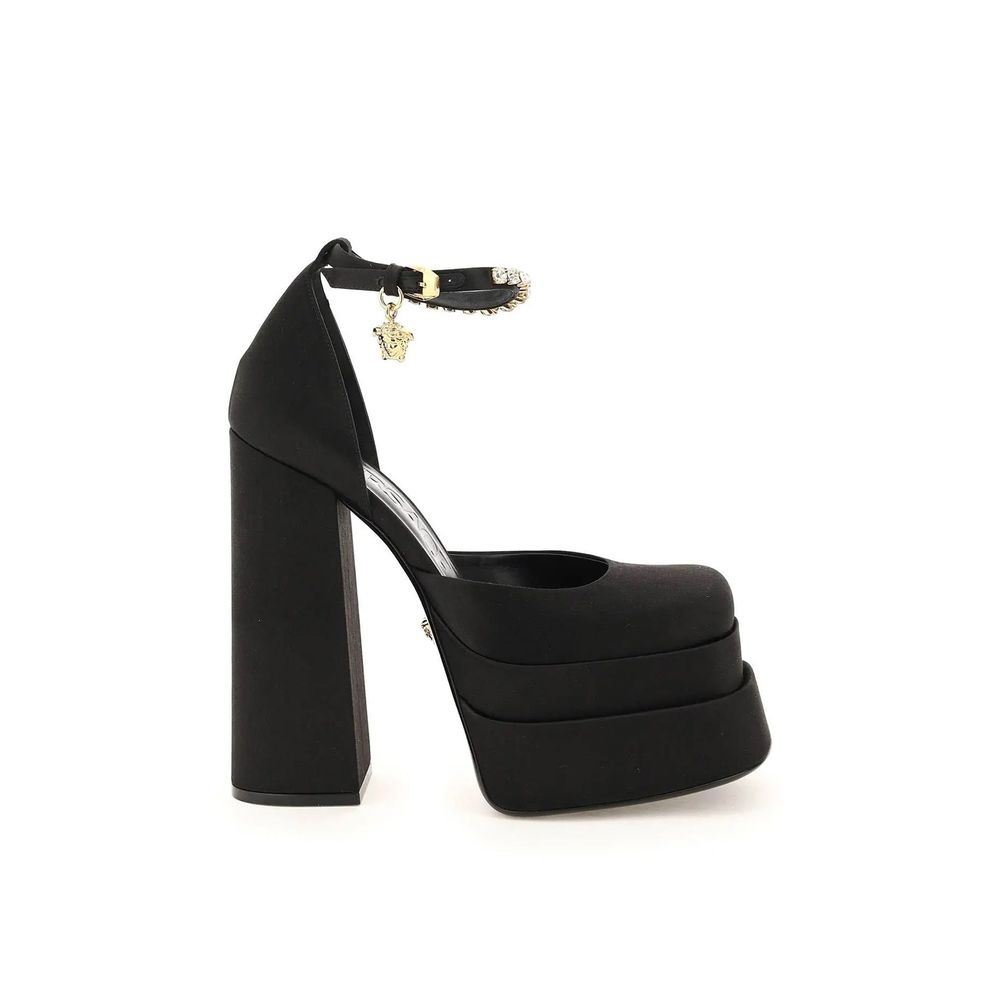 Versace Seidensatin-Plateau-Pumps