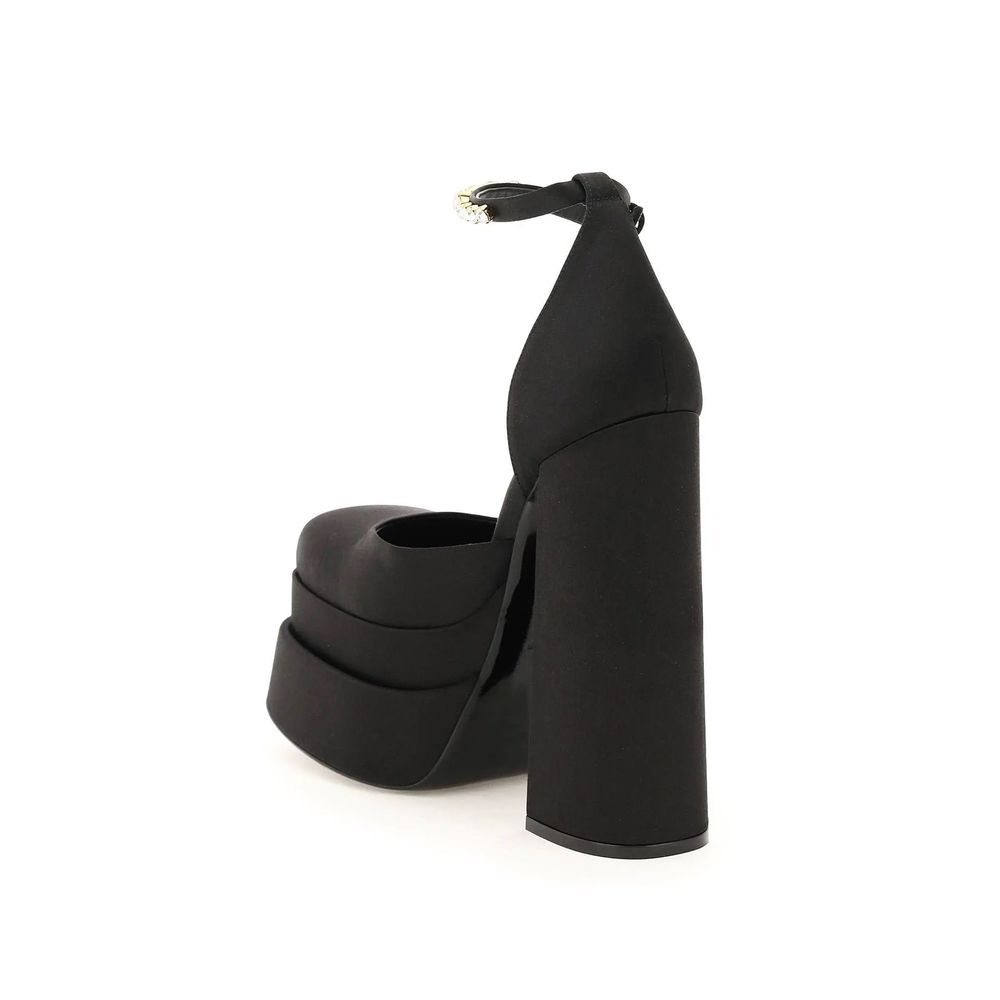 Versace Seidensatin-Plateau-Pumps