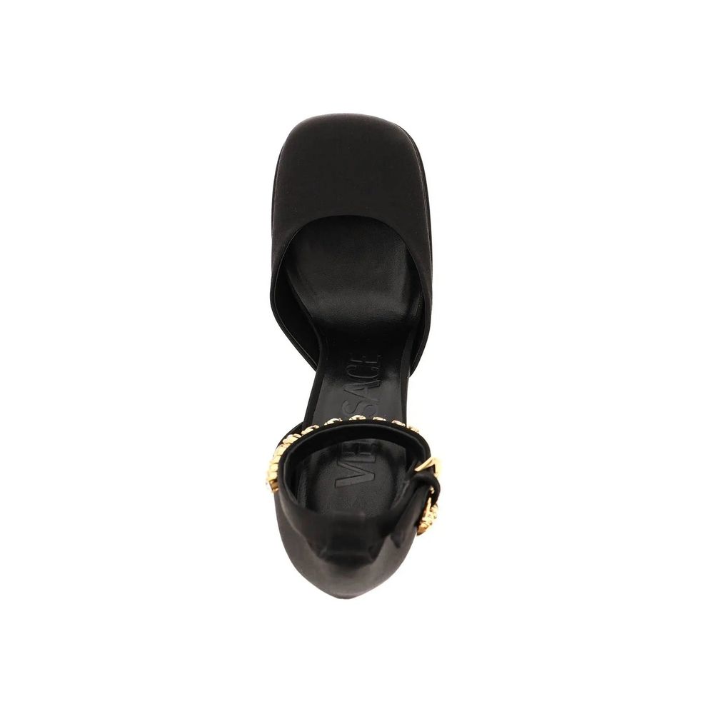 Versace Seidensatin-Plateau-Pumps