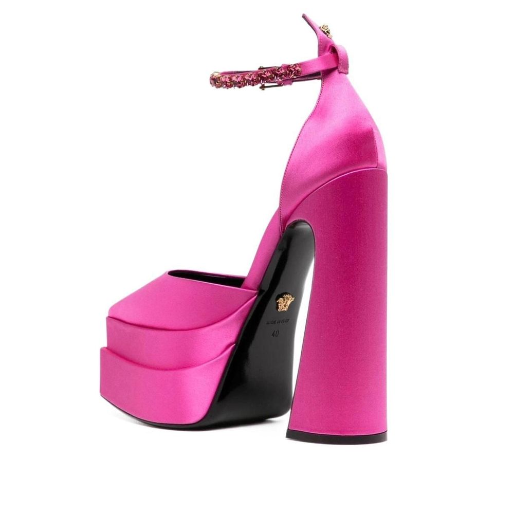 Versace Seidensatin-Pumps