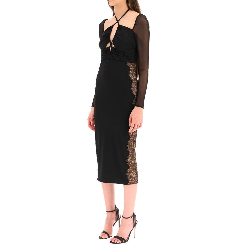 Self-Portrait Kleid mit Spitzenbesatz