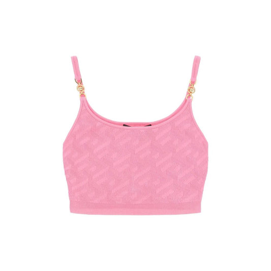 Versace Bunt gemusterte Tanktops aus Elastan