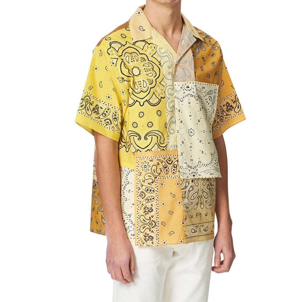Kenzo Patchwork Shirt mit kurzen Ärmeln