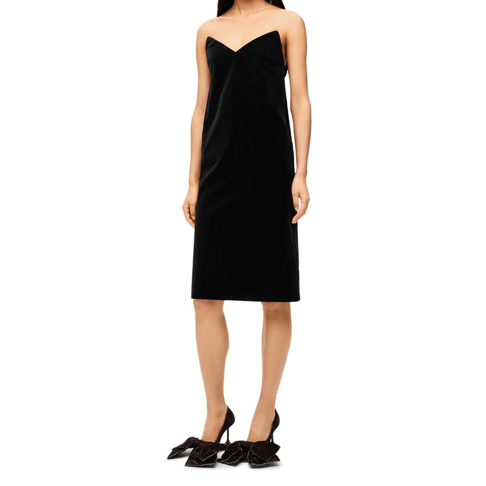 Loewe Bustier-Samtkleid