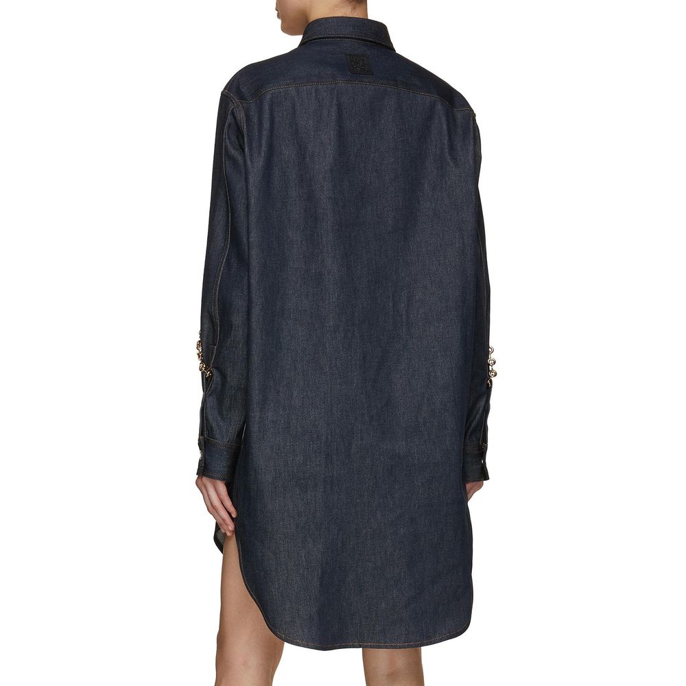 Loewe Denim-Kettenhemd-Kleid