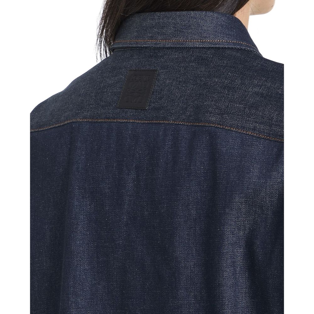 Loewe Denim-Kettenhemd-Kleid