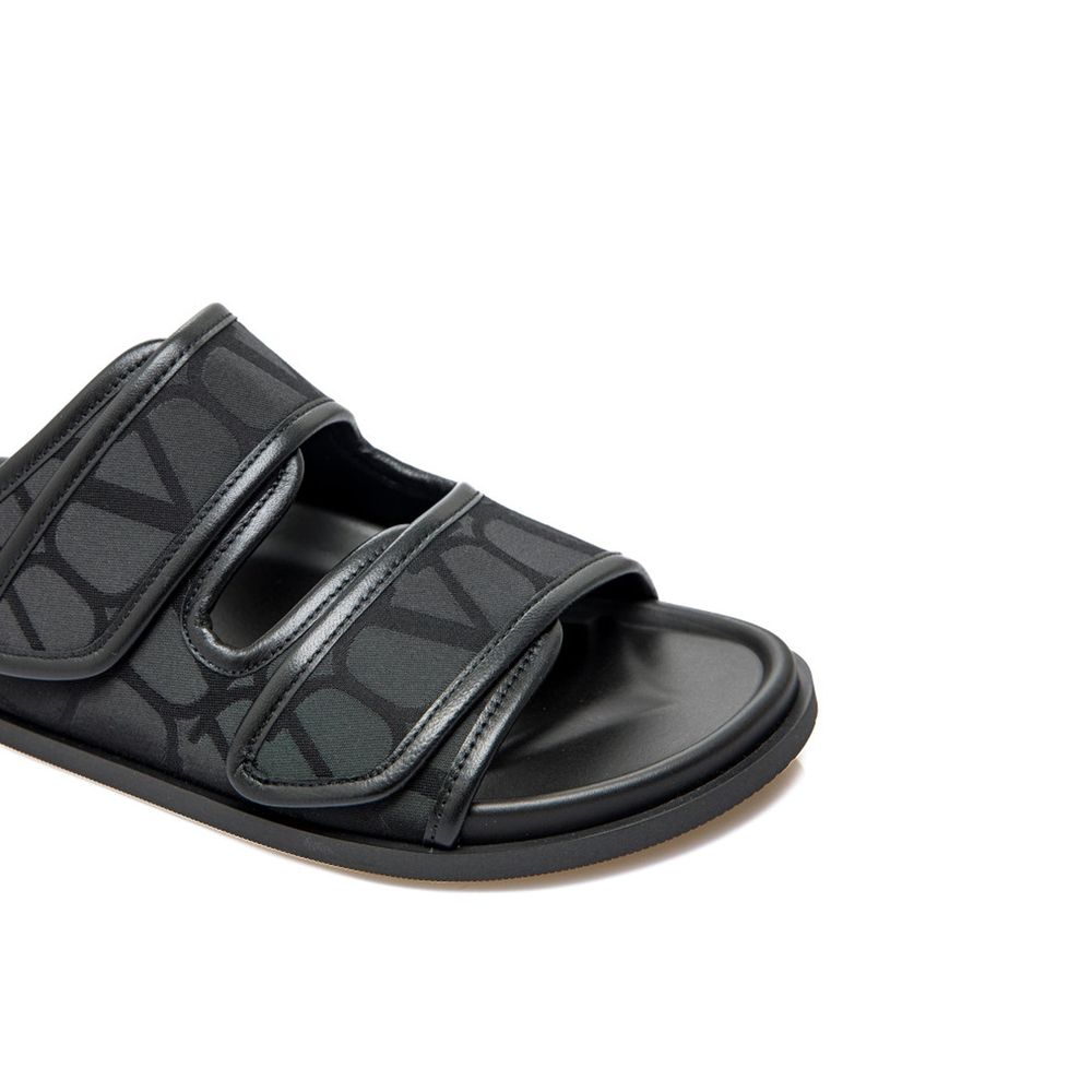 Valentino Garavani Schwarze Stoff-Sandalen