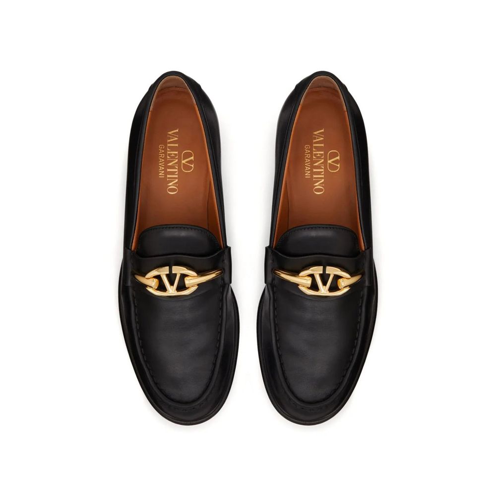 Valentino Garavani Elegante schwarze Loafer aus Kalbsleder