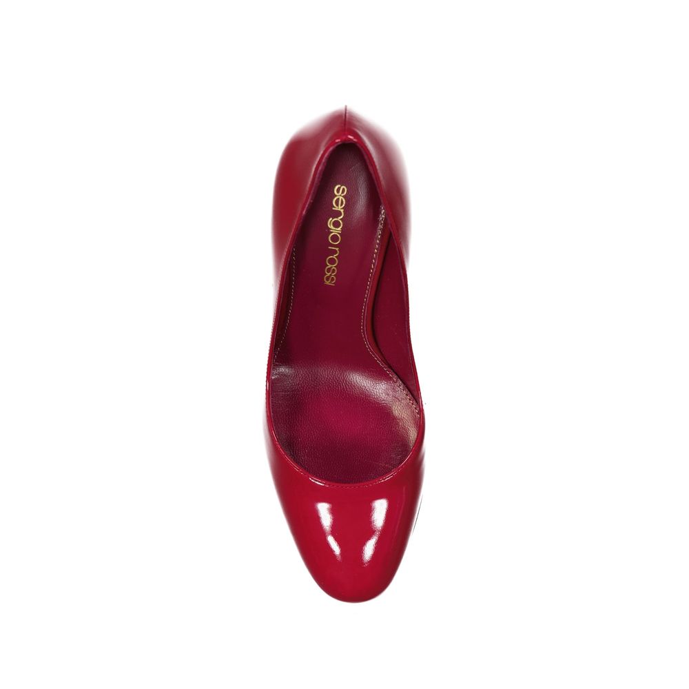 Sergio Rossi Rote Kalbshaut High Heels Pumps