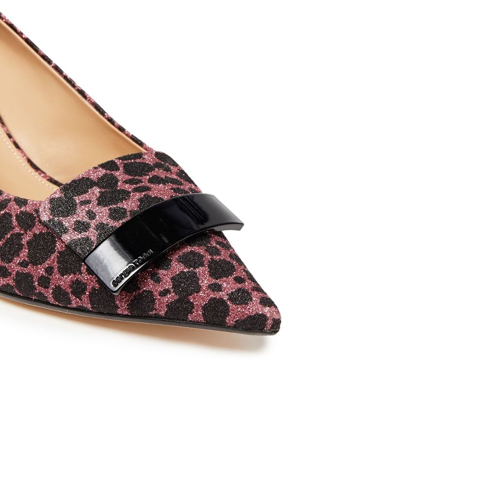 Sergio Rossi Bunt gemusterte Mid-Heel-Pumps aus Stoff