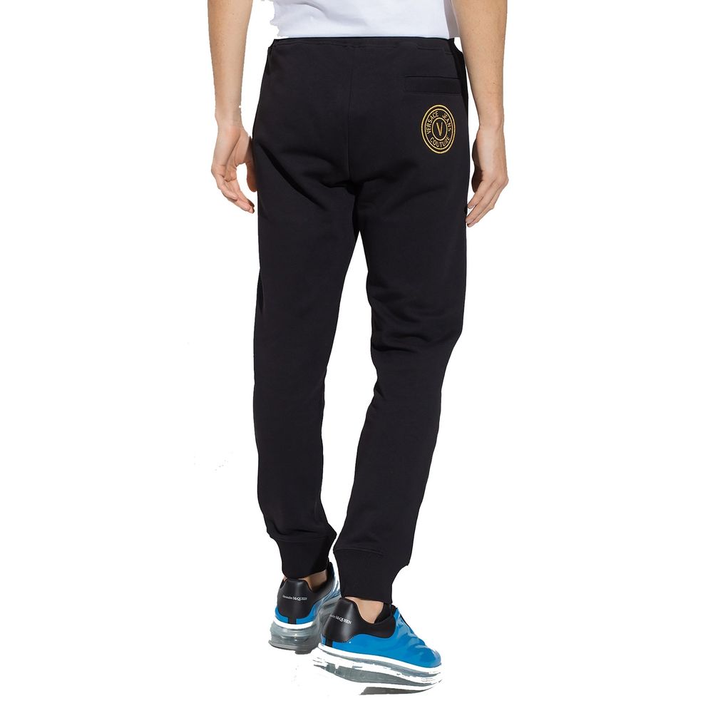 Versace Jeans Schwarze Baumwoll-Jogginghose (Trainingshose)