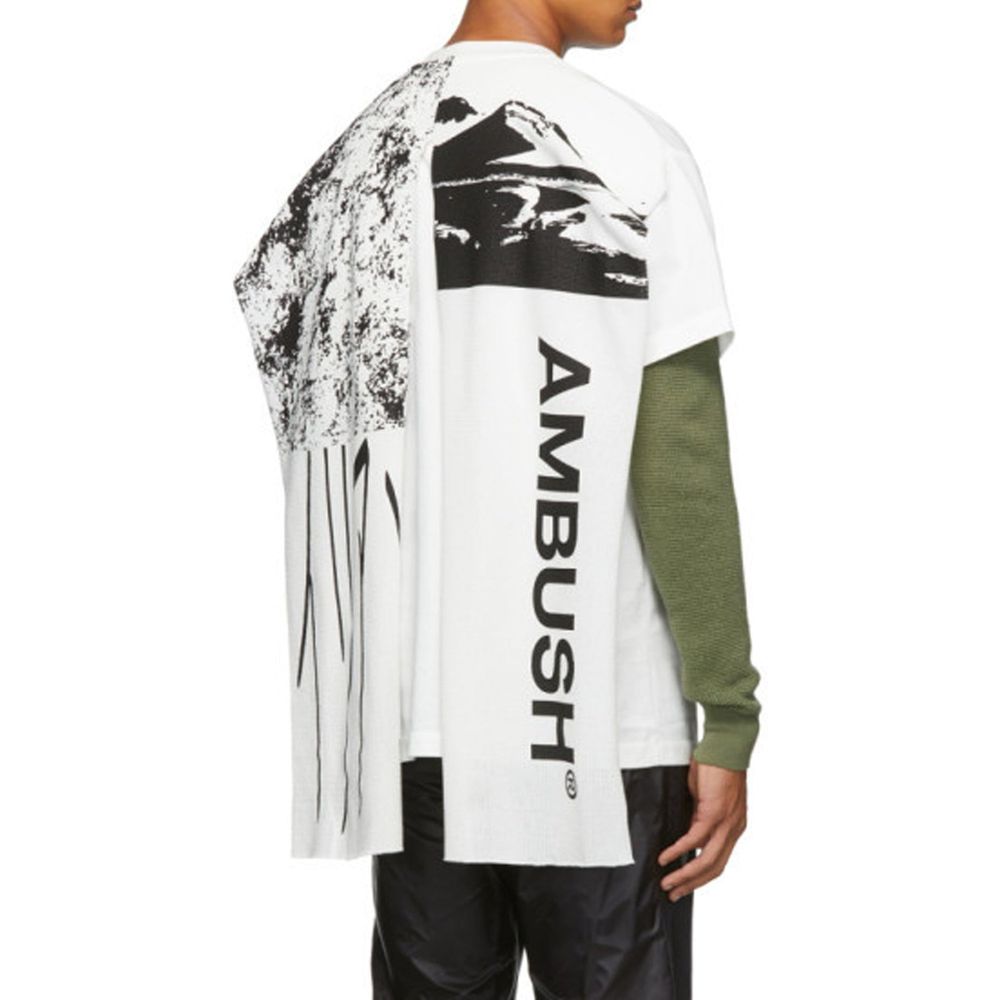 Ambush Weißes T-Shirt mit Umhang