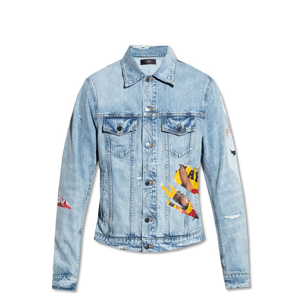 Amiri Playboy Magazin Trucker Denim Jacke