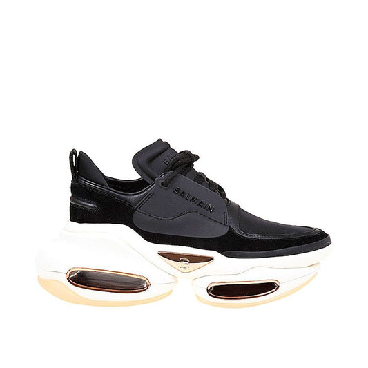 Balmain Schwarze Sneaker aus Kalbsleder