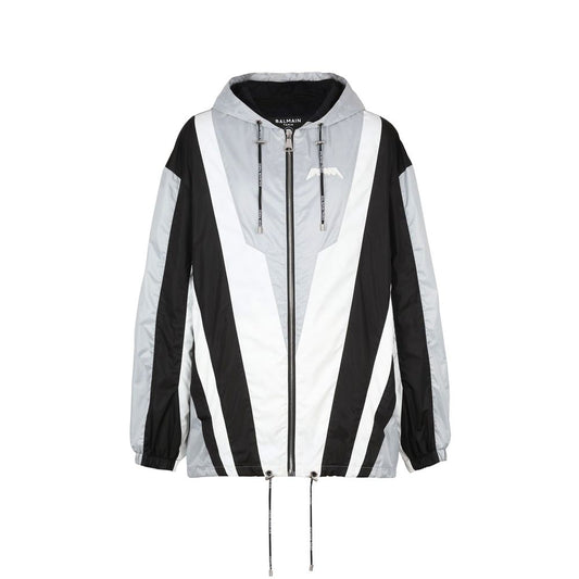 Balmain Schwarze Polyester-Jacke im Shell-Stil