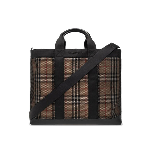 Burberry Beigefarbene Polyamid-Tragetasche