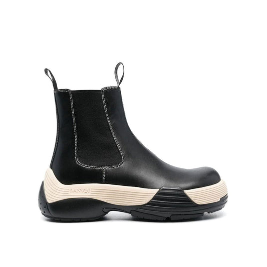 Lanvin Schwarze Chelsea-Boots aus Kalbsleder