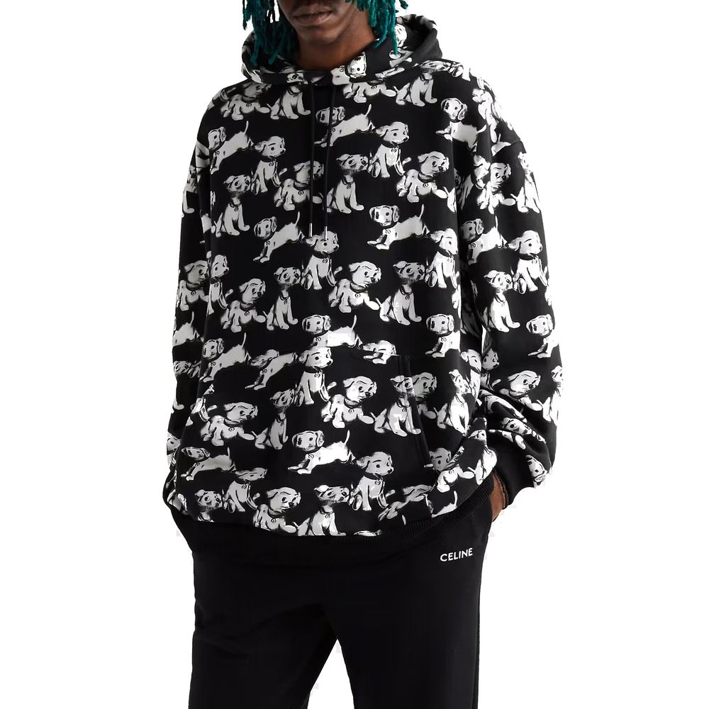 Celine Bedrucktes Hunde-Sweatshirt mit Kapuze