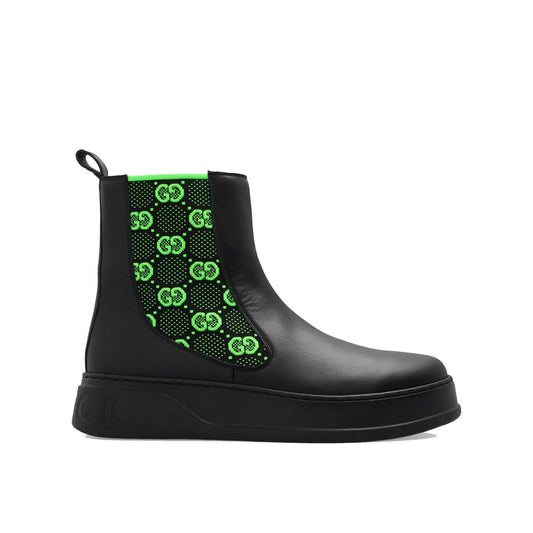 Gucci Schwarze Leder-Chelsea-Boots