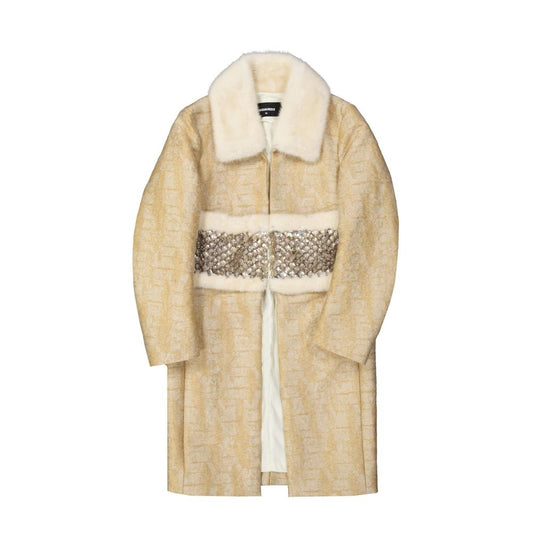 Dsquared² Beiger Polyamid-Mantel