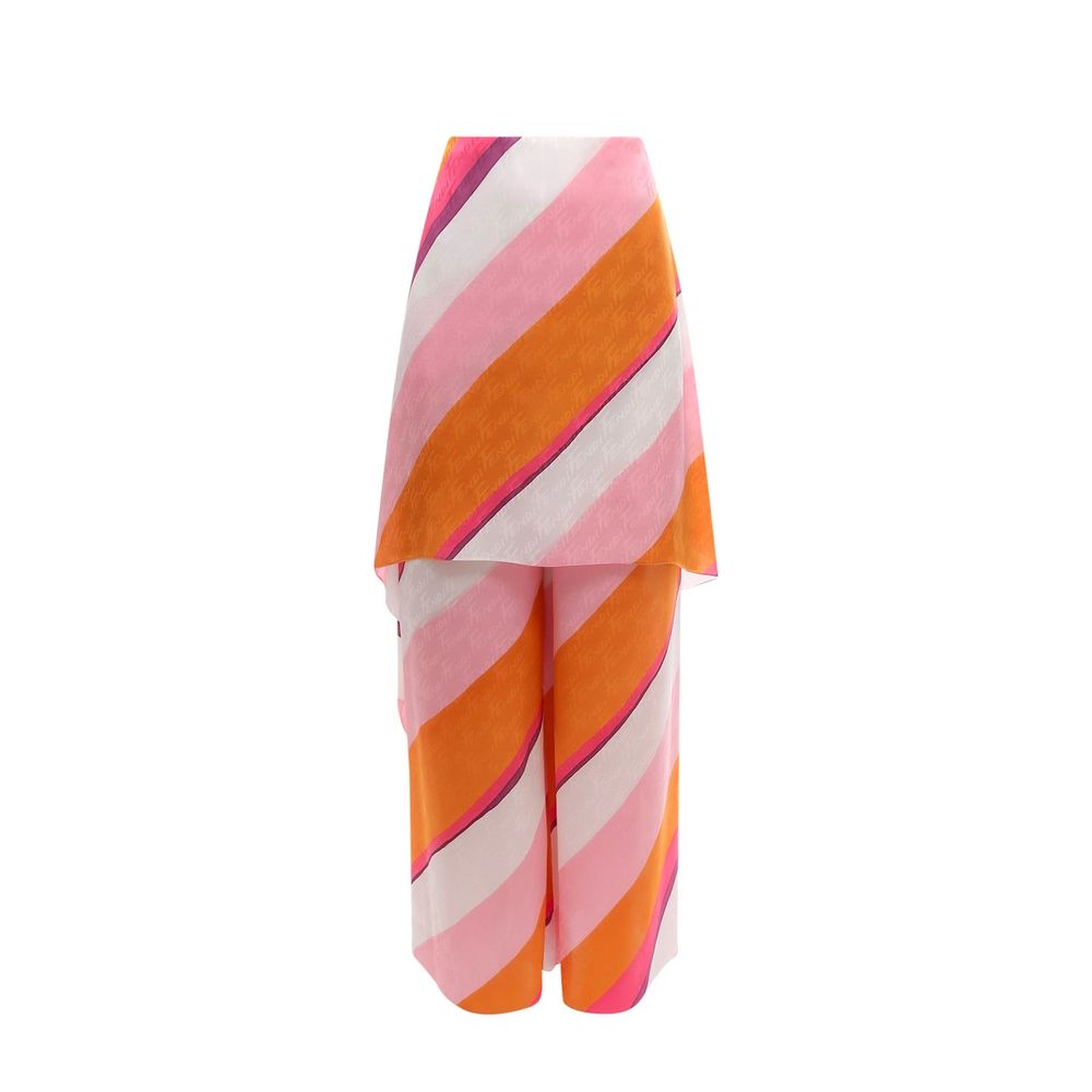 Fendi Ff Color-Block Drapierte Hose