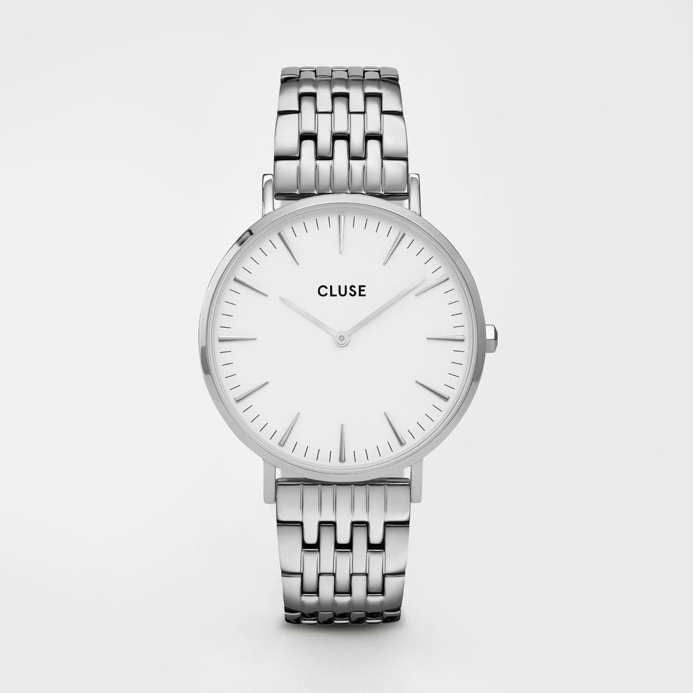 Cluse Silberne Uhr aus Edelstahl