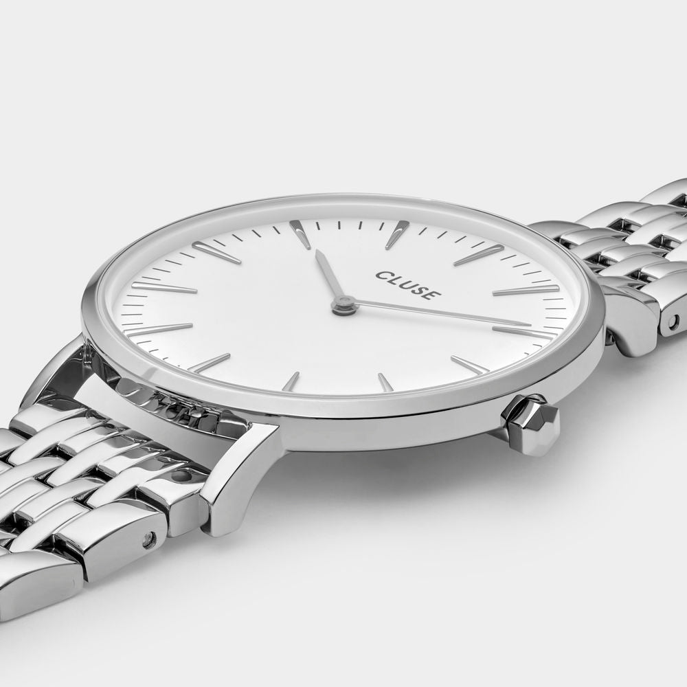 Cluse Silberne Uhr aus Edelstahl
