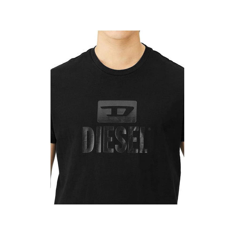 Diesel Schwarzes T-Shirt aus Baumwolle