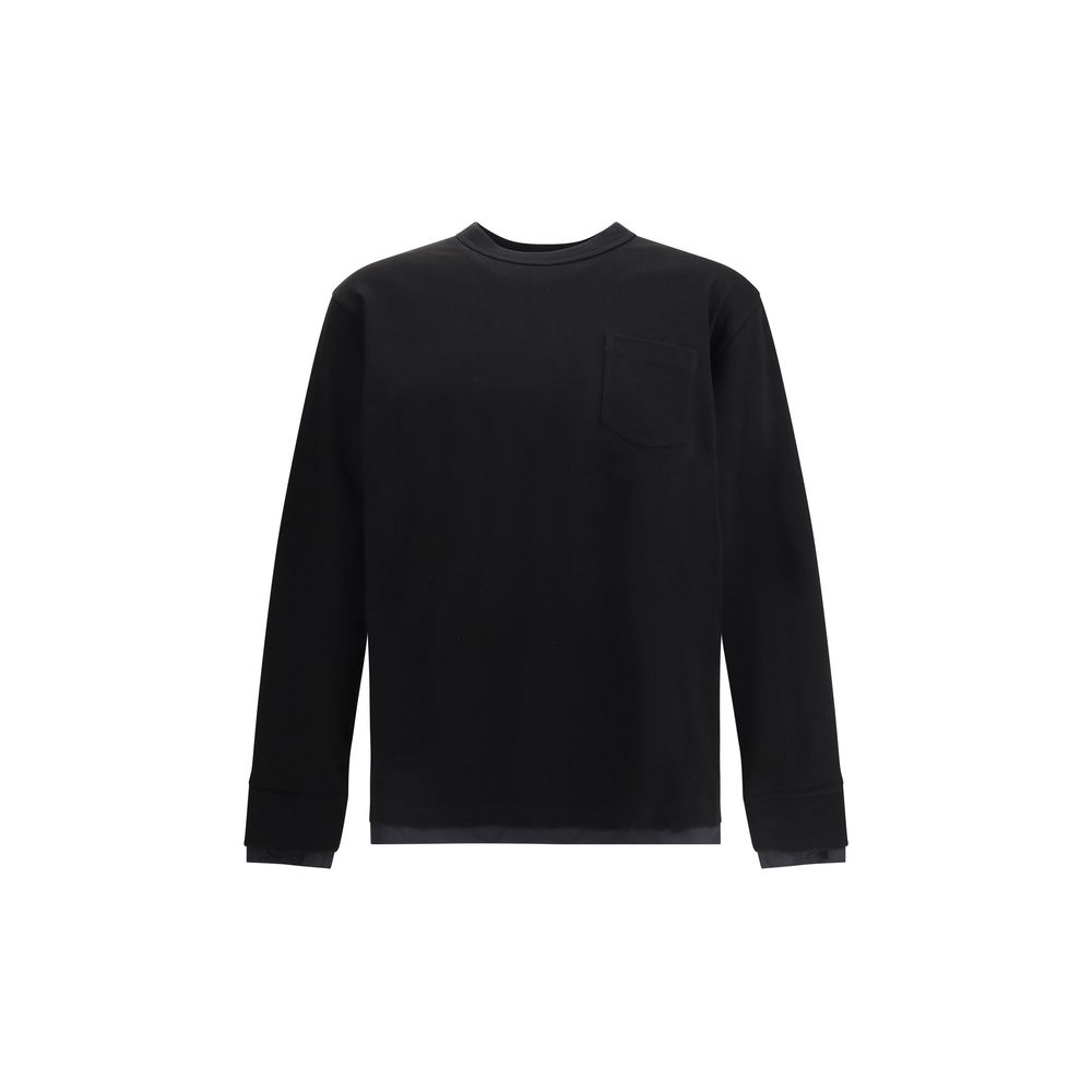 Sacai Baumwoll-Jersey mit langen Ärmeln