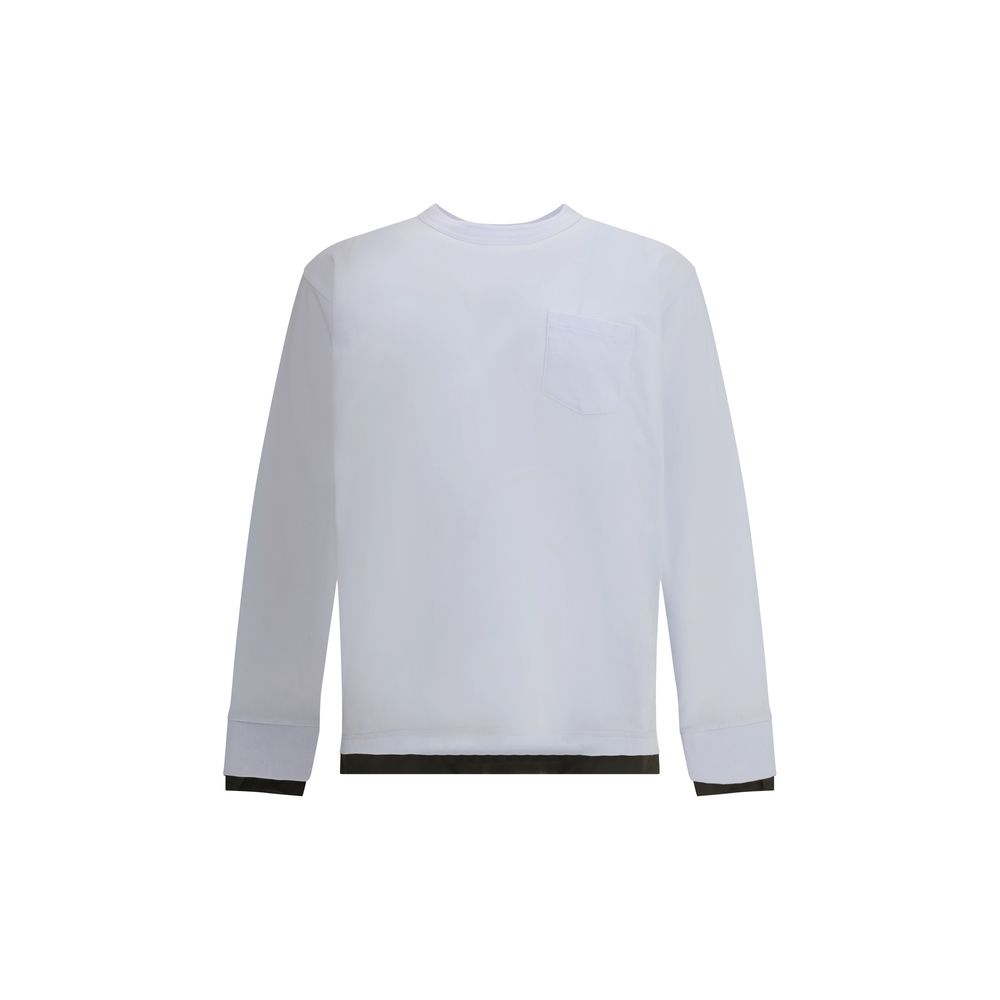 Sacai Baumwoll-Jersey mit langen Ärmeln