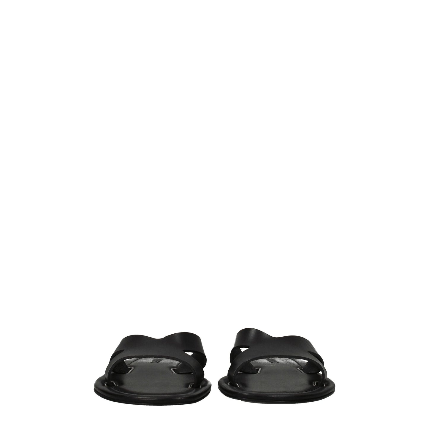 Kenzo Schwarze Lederpantoffeln Sandalen