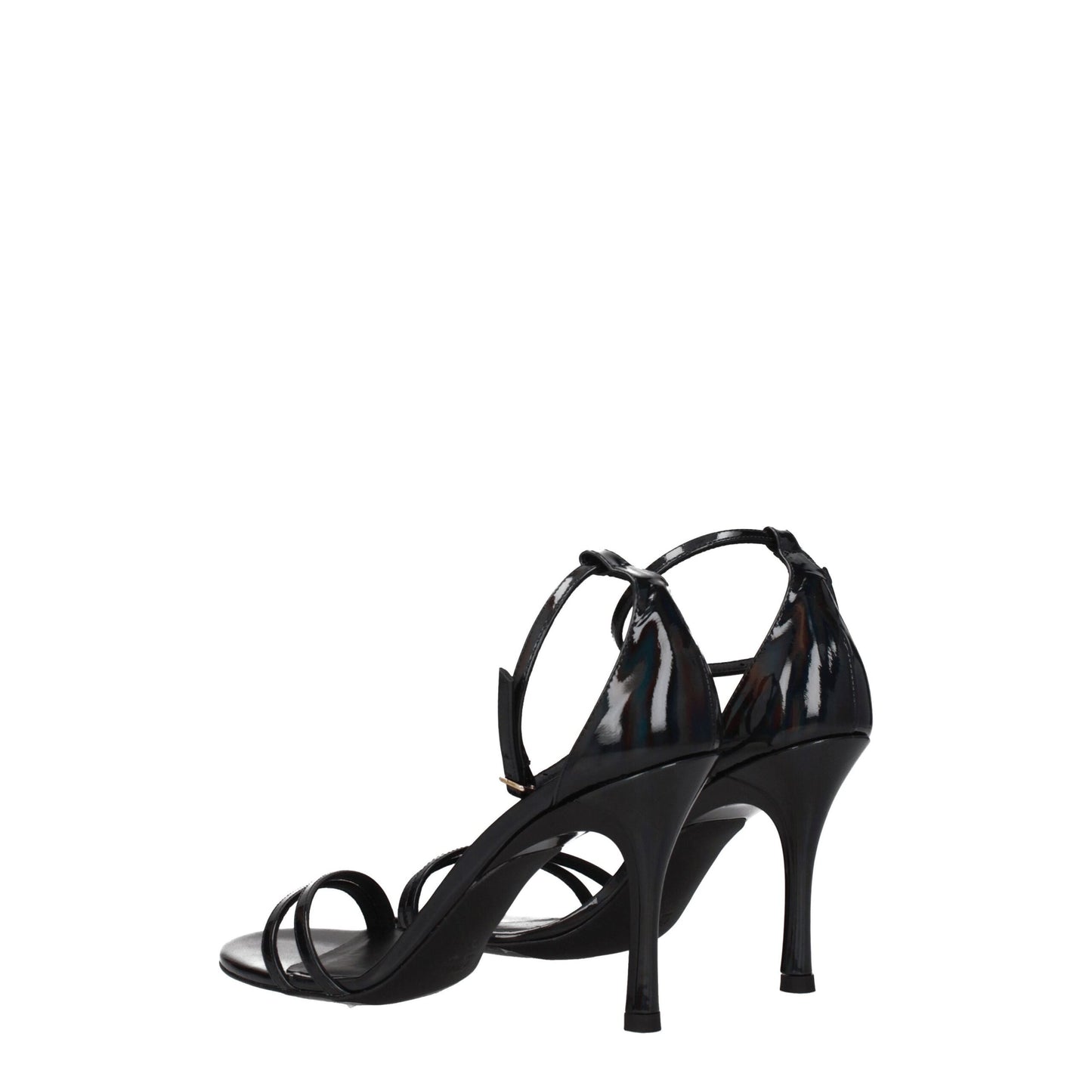 Furla Schwarze Leder Stiletto Heels Sandalen
