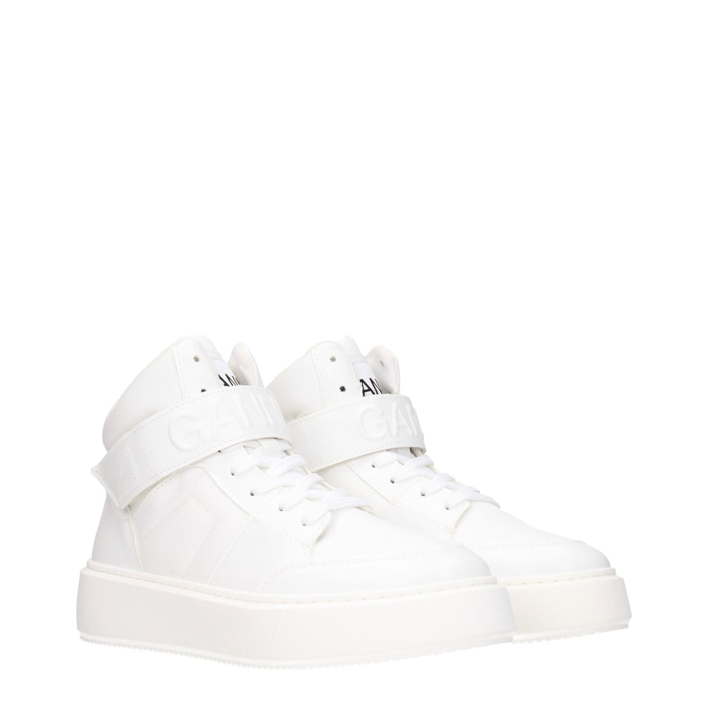Ganni Weiße Leder-High-Tops