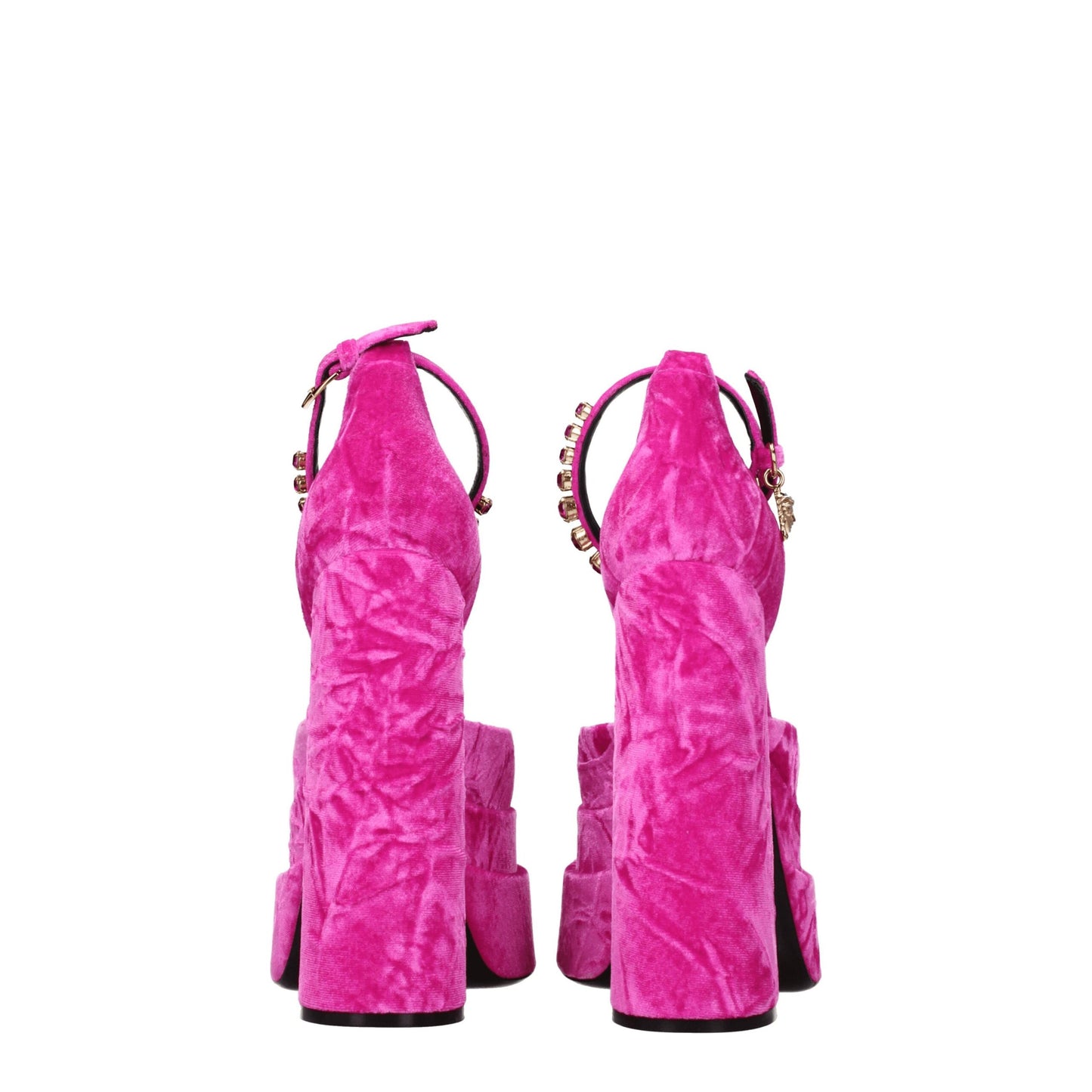 Versace Rosa Samt-Plateaus