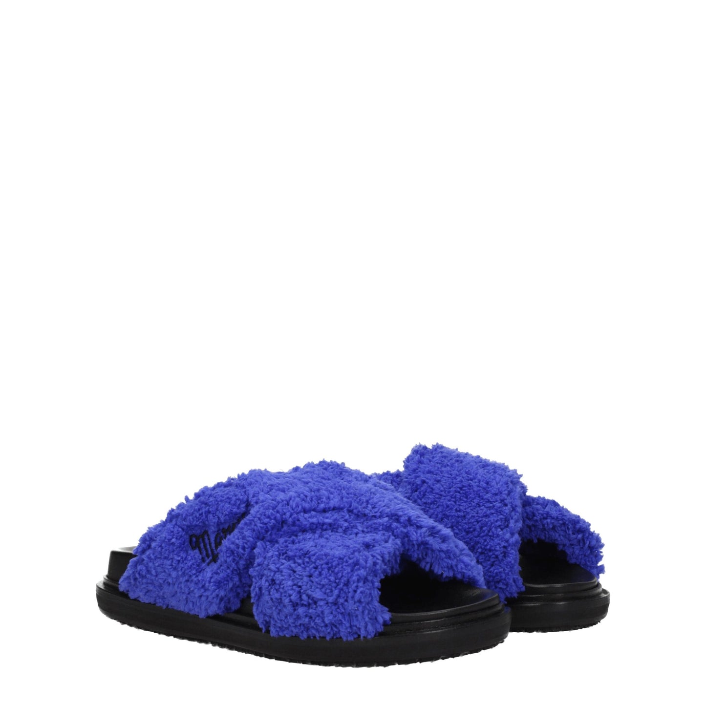 Marni Lila Stoffpantoffeln Sandalen
