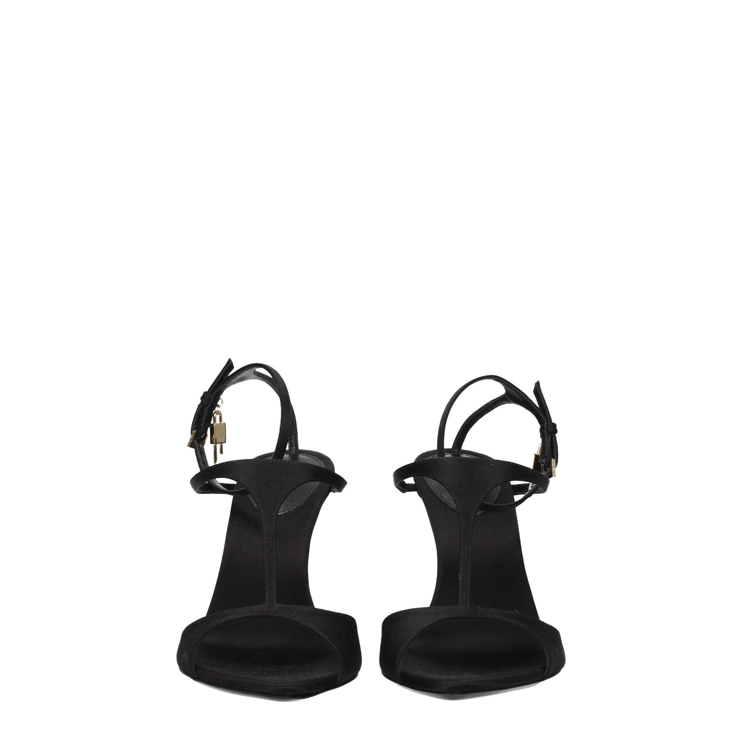 Givenchy Schwarze Satin Stiletto Heels Sandalen