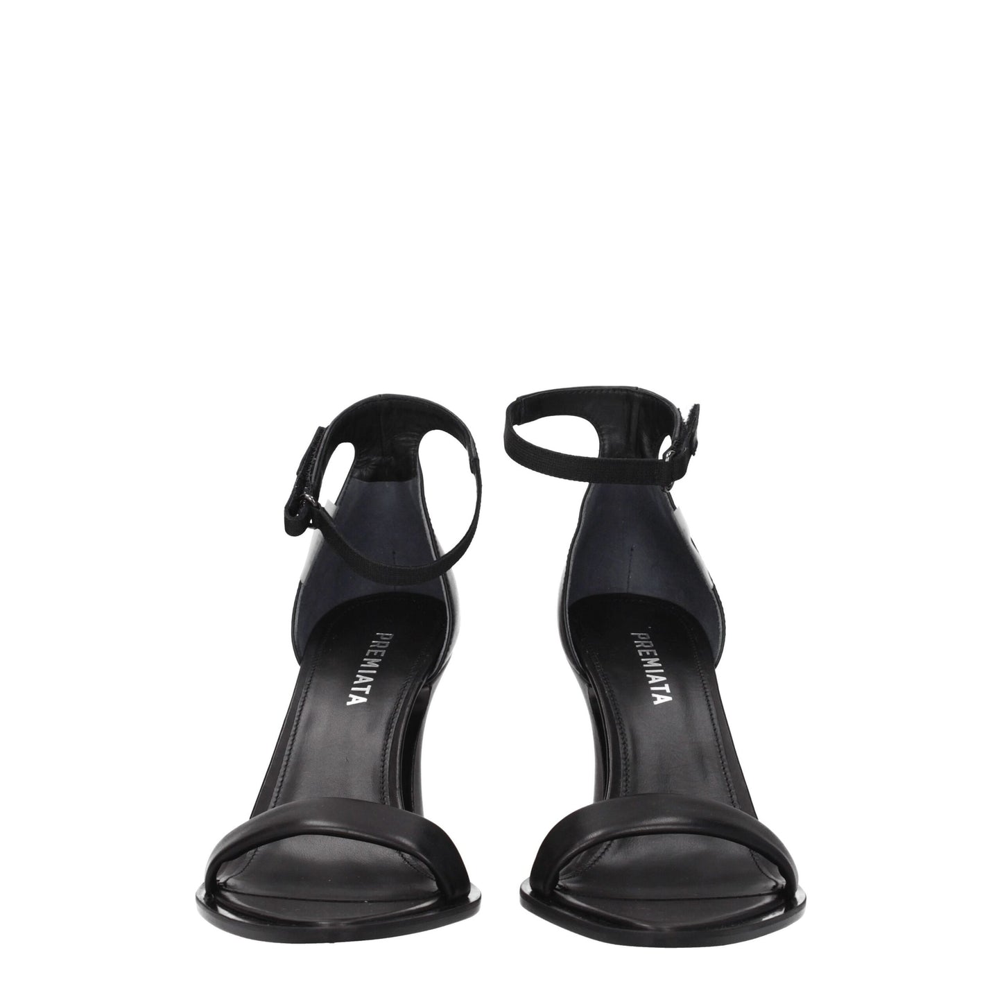 Premiata Flache Sandalen aus schwarzem Leder