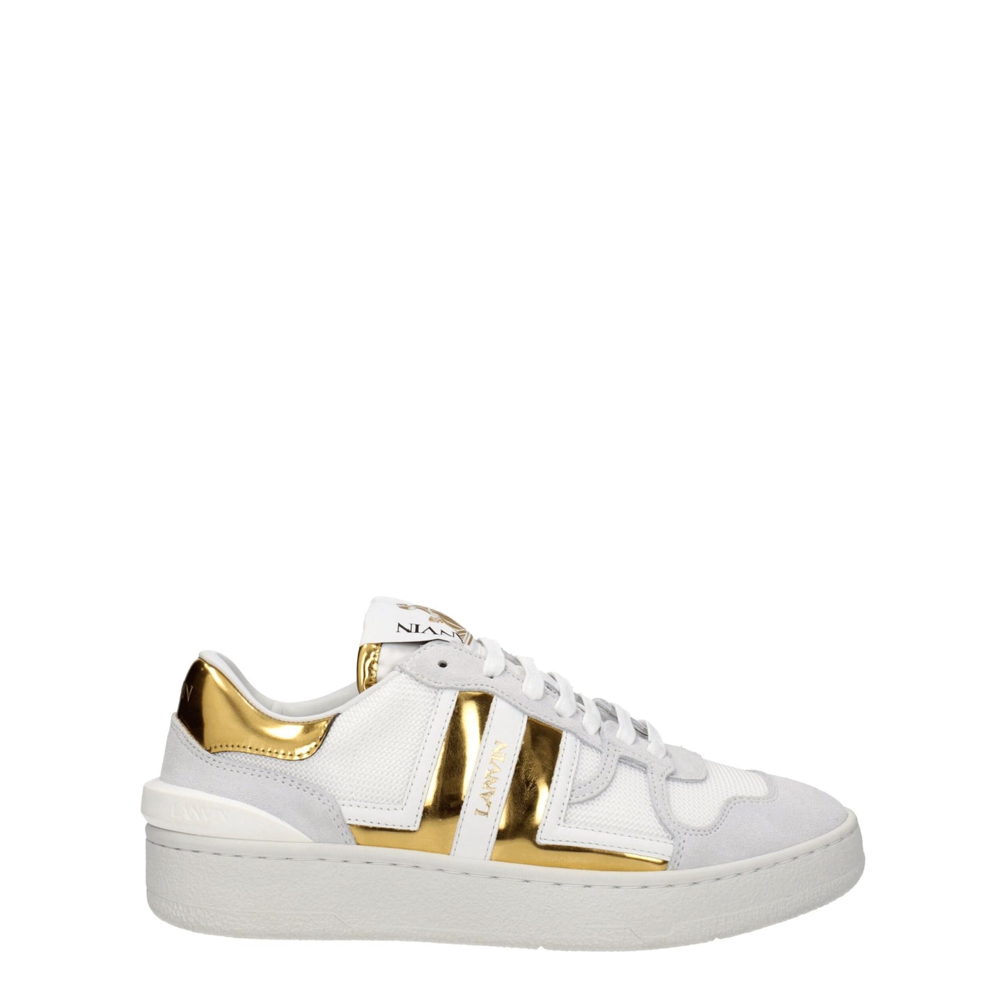 Lanvin Weiße Stoff-Low Tops