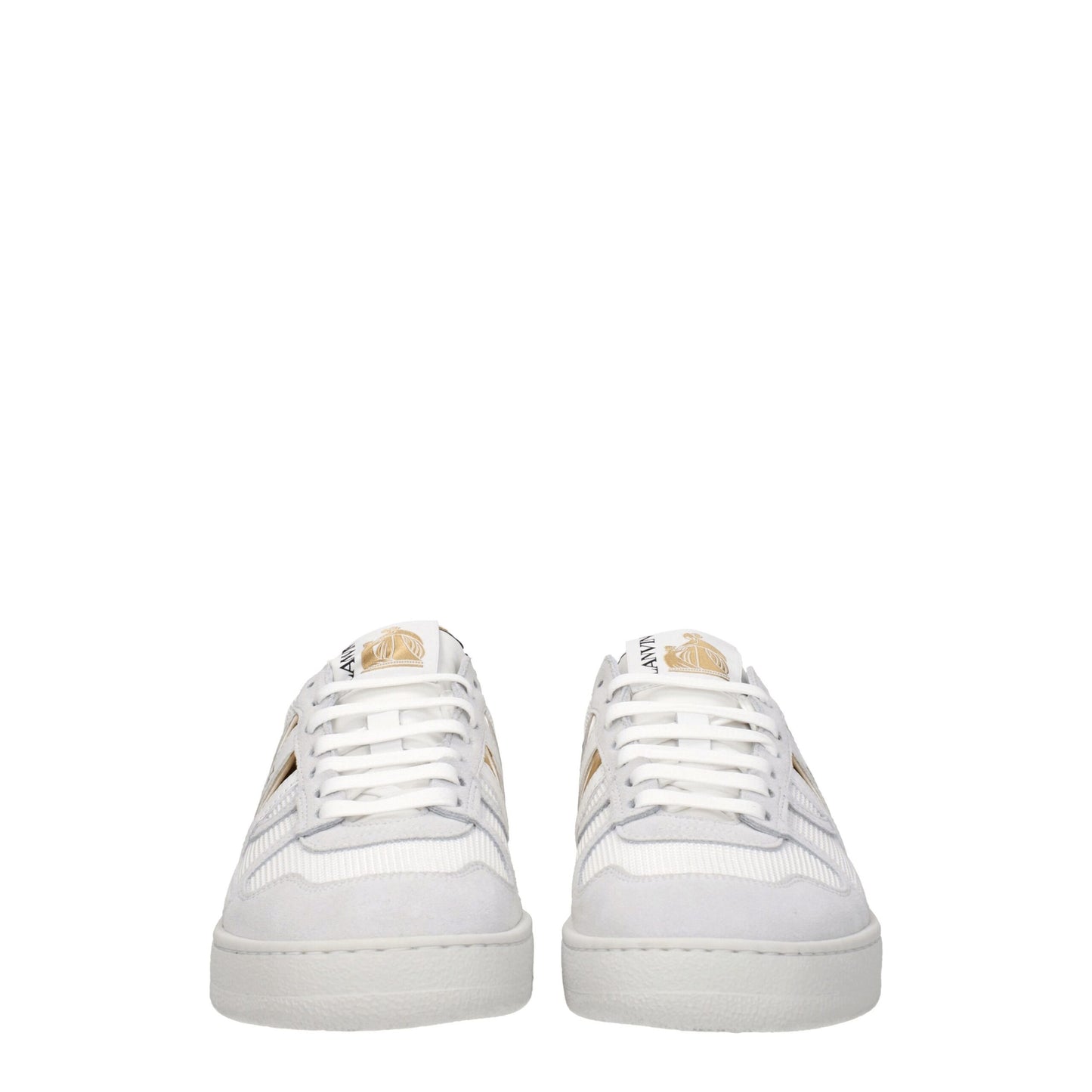 Lanvin Weiße Stoff-Low Tops