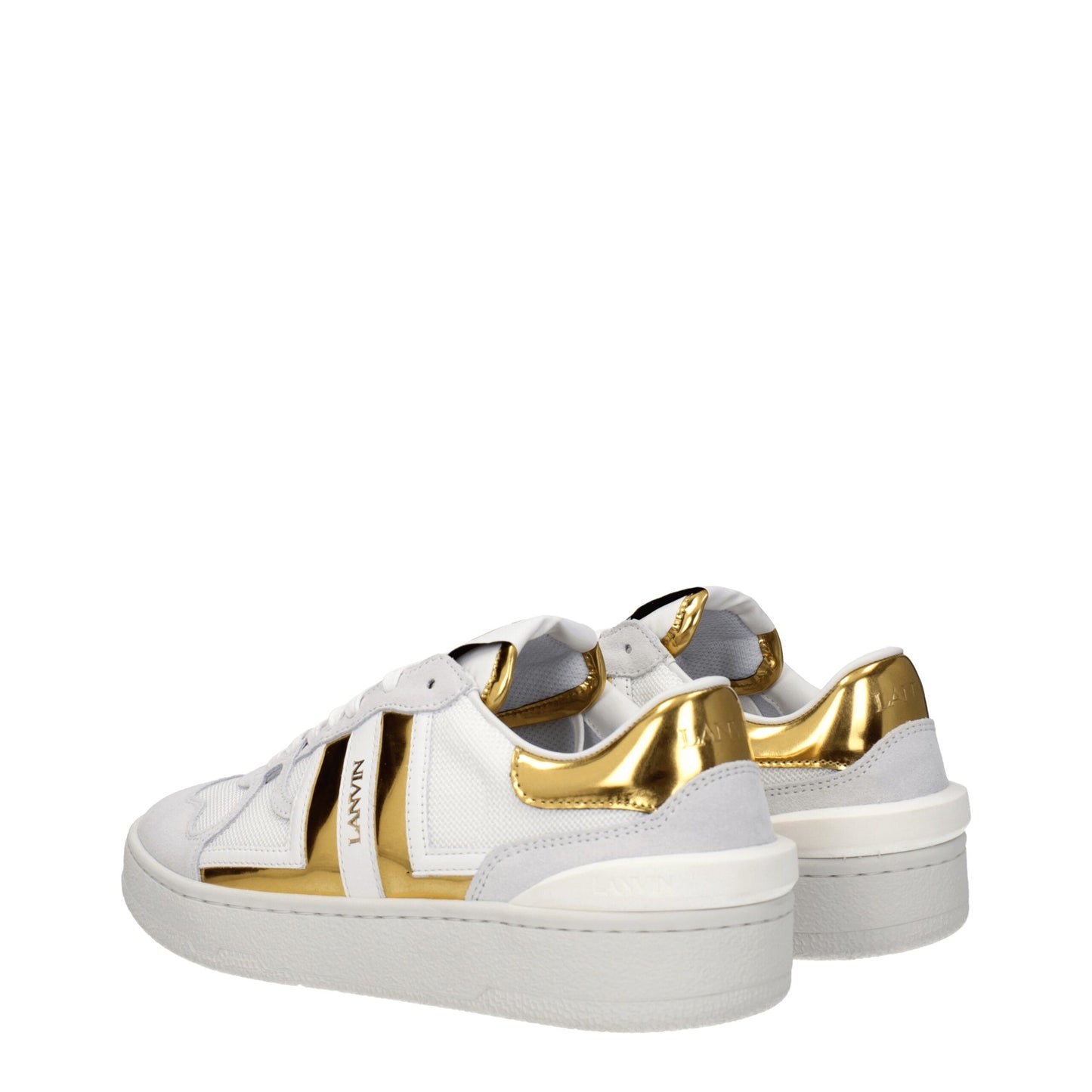 Lanvin Weiße Stoff-Low Tops
