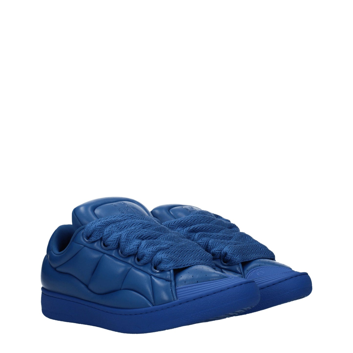 Lanvin Blaue Leder-Low Tops