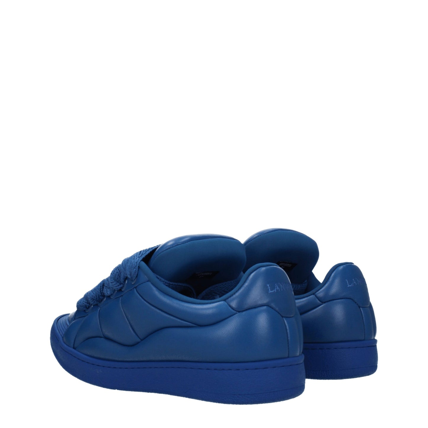Lanvin Blaue Leder-Low Tops