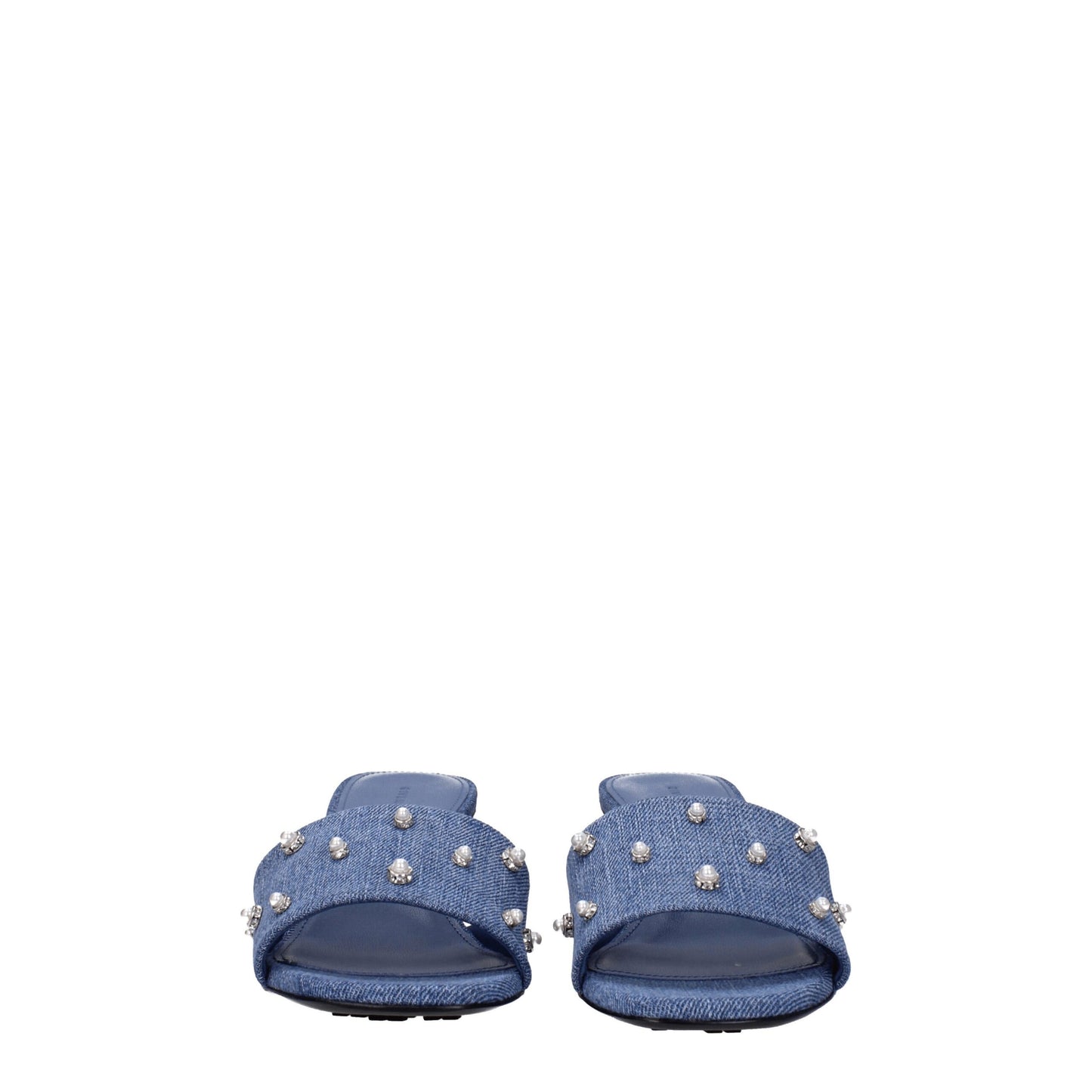 Givenchy Flache Sandalen aus blauem Stoff