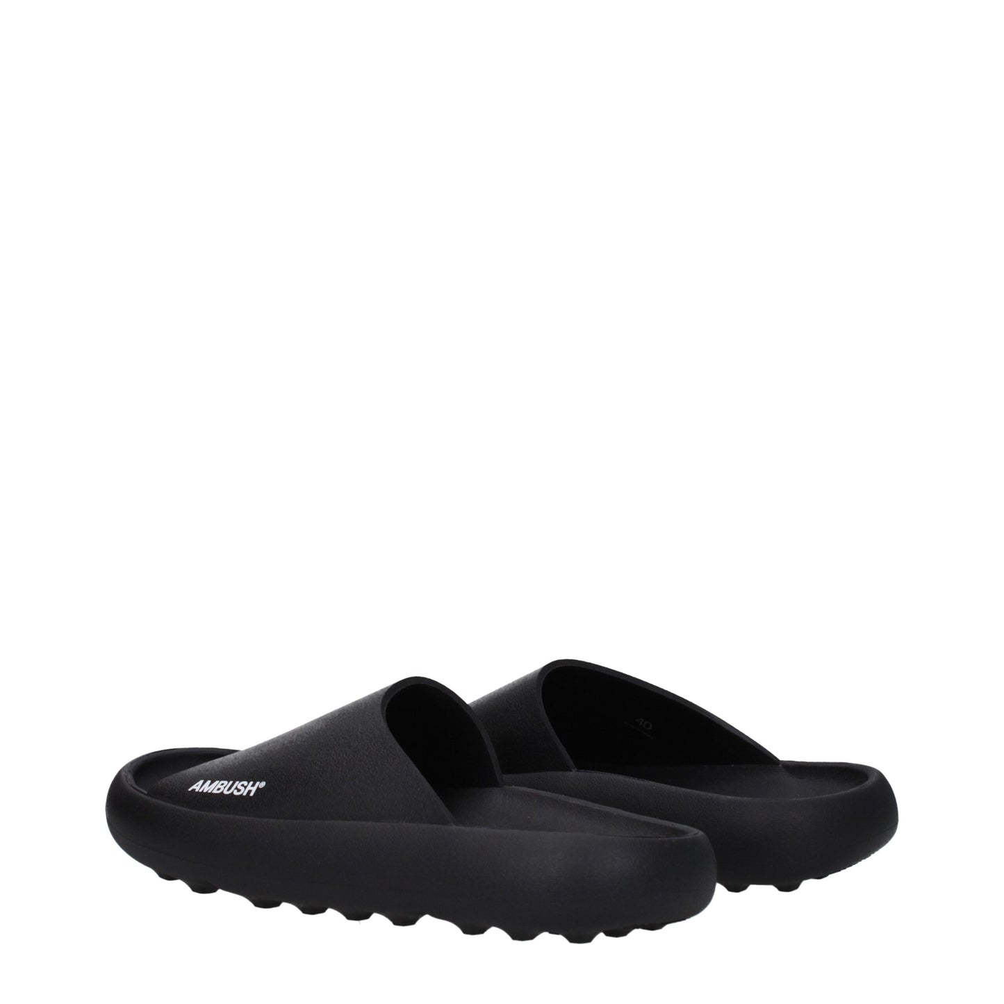 Ambush Schwarz Baumwolle Hausschuhe Sandalen